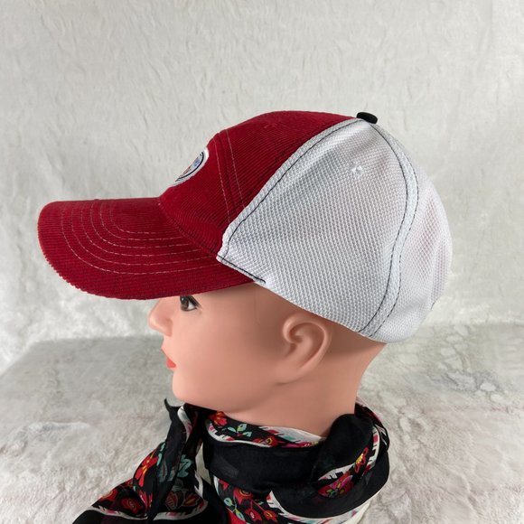 NASCAR Xfinity Series Corduroy Baseball Hat Comcast NBC Logo Maroon & White NEW - Picture 3 of 8